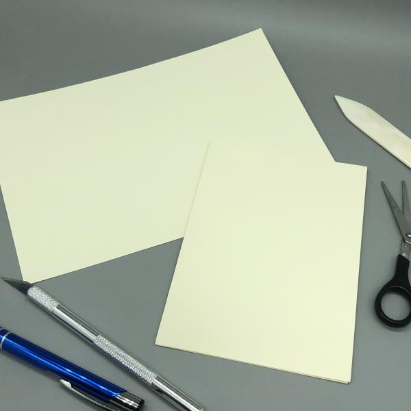 Karton A6 Papier Grußkarten elfenbein gefaltet